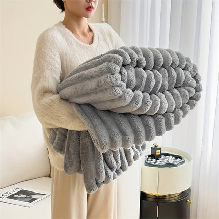 Champagne Plush Throw Blanket – Soft All-Season Comfort - Monti Bargains