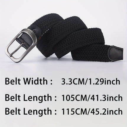 Elastic Woven Belt with Buckle