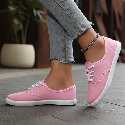 Solid Color Canvas Walking Sneakers