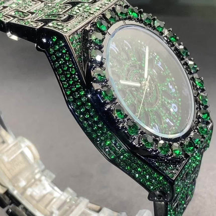 Luxury Green Ice Hip-Hop Watch