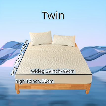 3pcs Waterproof Solid Fitted Sheet Set - 360° Coverage