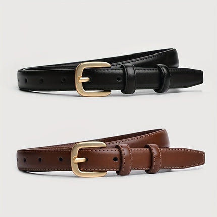 Simple Pin Buckle Skinny Belt