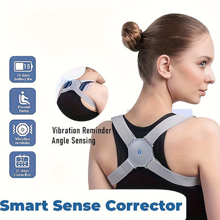 Smart Posture Corrector with Vibration Reminder - Adjustable Support