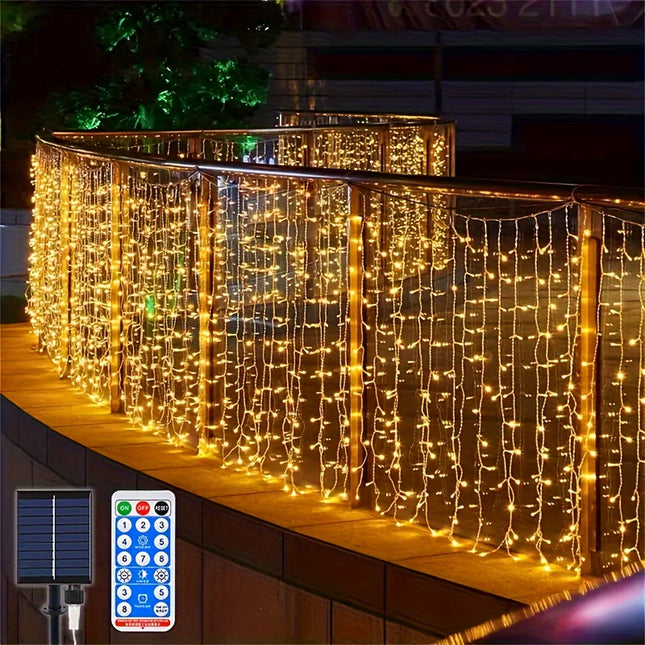 Solar Curtain Lights - Stunning Outdoor Atmosphere 5.0meter x 60cm