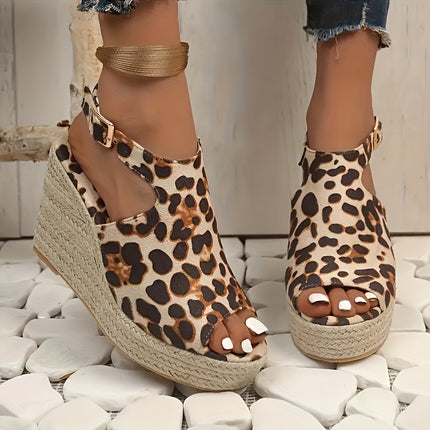 Plus Size Open Toe Wedge Sandals