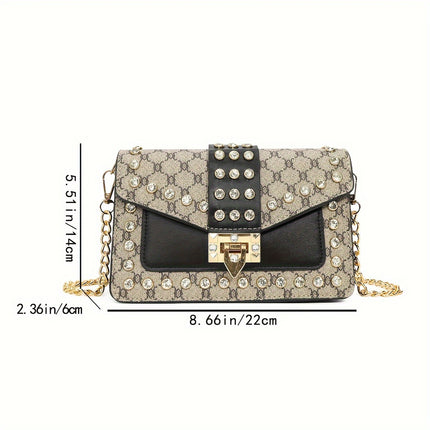 Elegant Plaid Crossbody Shoulder Bag