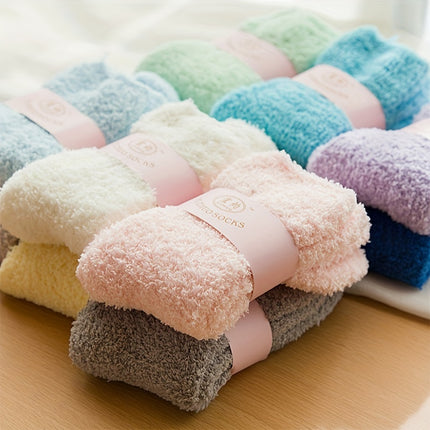 5 Pairs Coral Velvet Sleep Socks