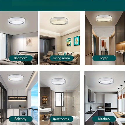 Crystal Diamond Recessed LED Ceiling Light - 18W, 6000K