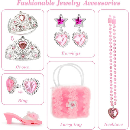 Princess Dress-Up Set with Shoes & Jewelry – Magical Fun