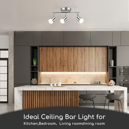 Rotatable 3-Light LED Ceiling Spotlight – Matte Nickel