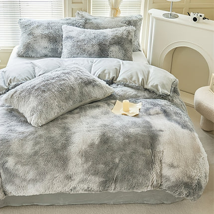 Cozy Tie-Dye Plush Duvet Cover Set – Soft & Stylish