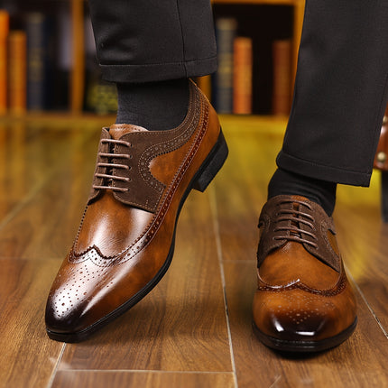 Classic Brown Lace-Up Dress Shoes