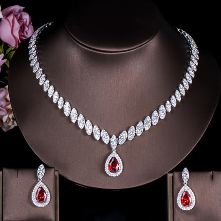 Elegant Waterdrop Zirconia Set