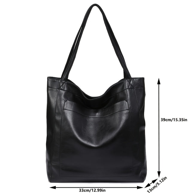 Retro Solid Color Tote Bag