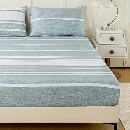 Striped Print Bedding Set - Soft, Comfortable All-Season Set