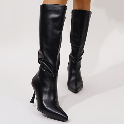 Elegant Knee-High Heel Boots