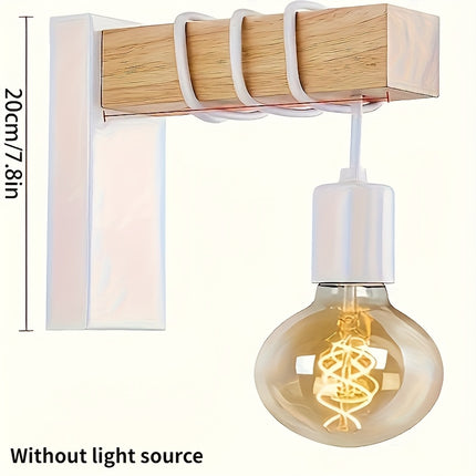 Chic Retro Wooden Wall Lamp - Stylish Lighting for Any Room