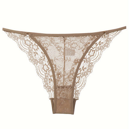 6pcs Solid Lace Thongs