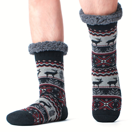 Men’s Sherpa-Lined Indoor Slippers