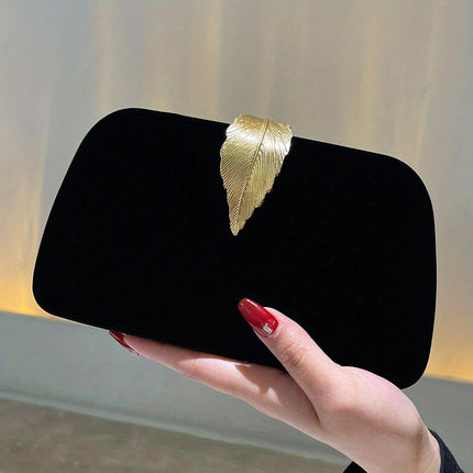 Leaf Decor Evening Clutch Bag