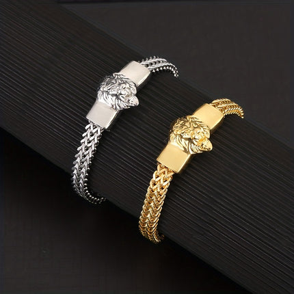 Lion Head Stainless Steel Bracelet