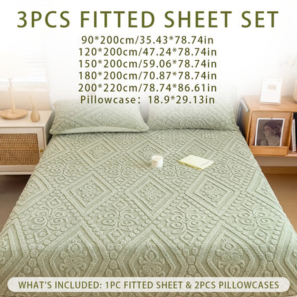 Space-Themed Embossed Taffeta Bedding Set - 3pcs