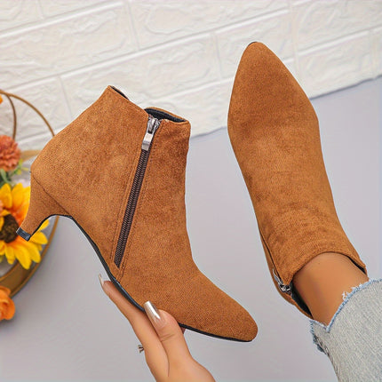 Elegant Pointed Toe Ankle Boots