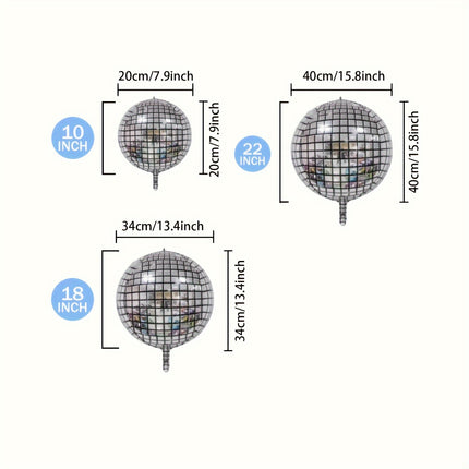 Shimmering Disco Ball Balloons Set