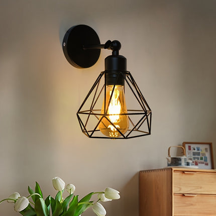 Adjustable Black Industrial Retro Wall Lamp - E27 Base