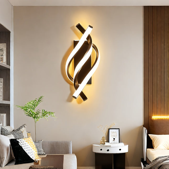 Modern LED Wall Sconce - Cast Iron, Warm White Lighting