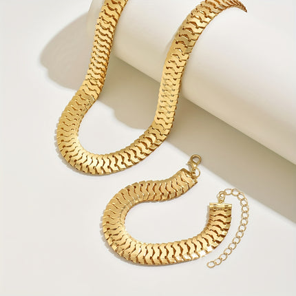 Classic Minimalist Necklace & Bracelet Set