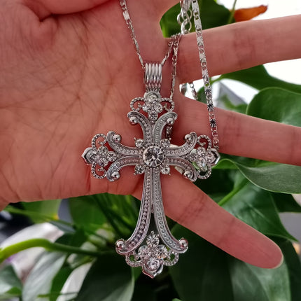 Elegant Golden Cross Pendant Necklace