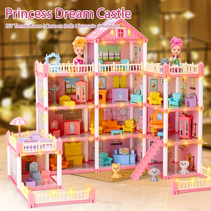 Deluxe 4-Story Dollhouse Playset – Magical Pretend Play Fun