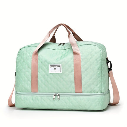 Argyle Pattern Large Capacity Duffle Bag