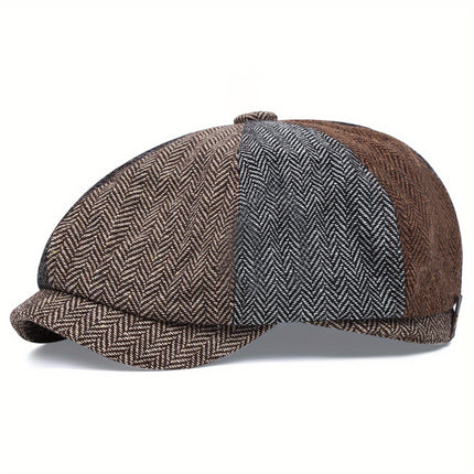 Men's Retro Herringbone Gatsby Hat