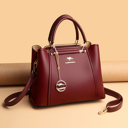 Chic Waterproof Faux Leather Handbag – Versatile Crossbody Style - Monti Bargains