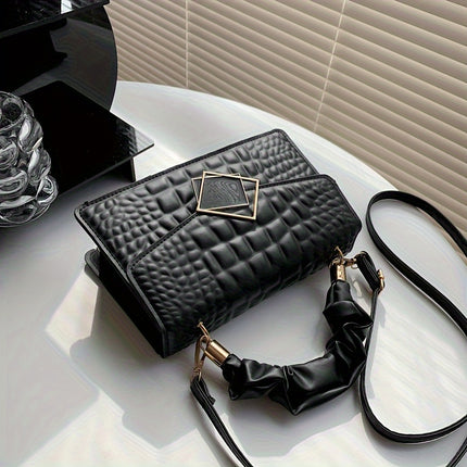 Trendy Crocodile Pattern Shoulder Bag