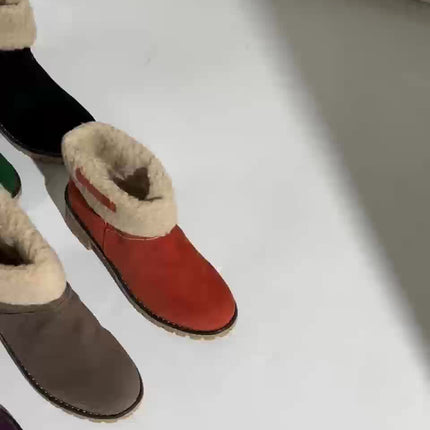 Elegant Fur-Trim Ankle Boots