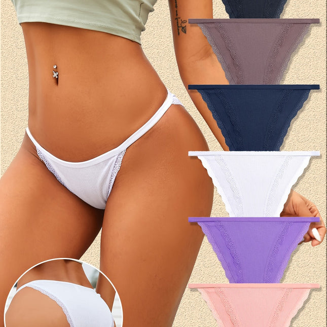 6pcs Lace Stitching Intimates