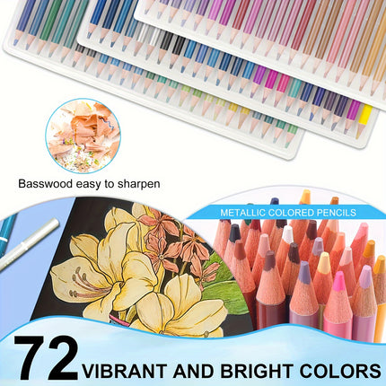 Kalour Metallic Colored Pencils Set