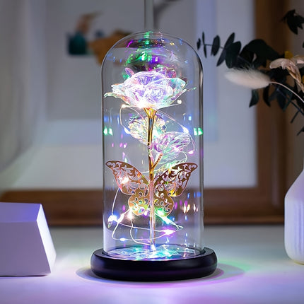 LED Butterfly Rose Lamp – Romantic Light for Special Occasions