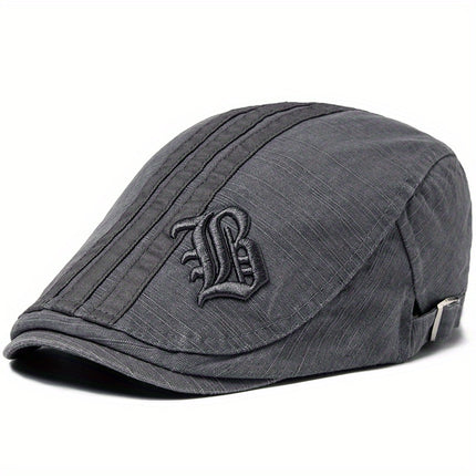 Men's Vintage Embroidered Beret Cap