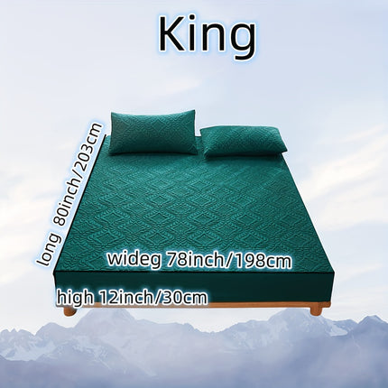 3pcs Waterproof Solid Fitted Sheet Set - 360° Coverage