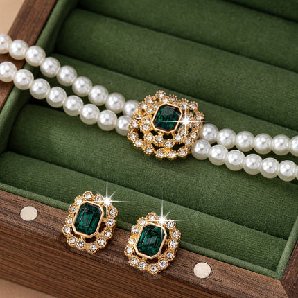 Double-Row Pearl & Rhinestone Set