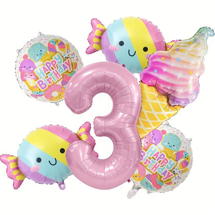 Birthday Party Decorations 81.28 cm Pink Number Balloons