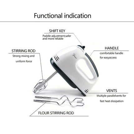 7-Speed Electric Hand Mixer - Perfect for Baking & Cooking
