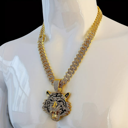 Iced-Out Tiger Head Necklace