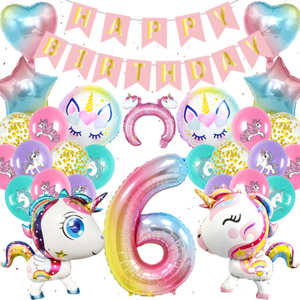 43pcs Unicorn Balloon Birthday Party Decoration