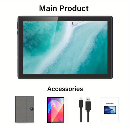 Relndoo T10 10.1" Android Tablet with Dual Cameras