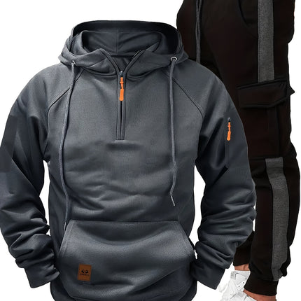 2pcs Men's Fall/Winter Sportswear Set